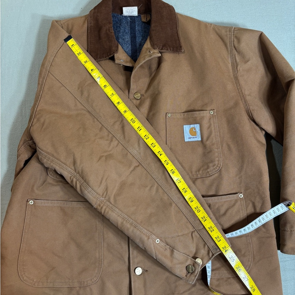 1989 Carhartt Brown Duck Blanket-Lined Chore Coat (6BLC) - Picture 14 of 16